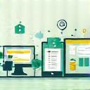 Online and on-site flexible learning options illustration